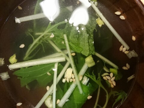 水菜ワカメスープ
